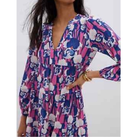ANTHROPOLOGIE Janine LeCour Addison Tiered Tunic dress small - Picture 1 of 14